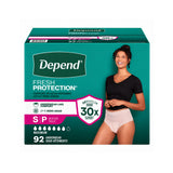 Depend Fresh Protection Women’s Incontinence Underwear, Maximum Absorbency, Underwear-Like Comfort, Up to Zero Odor, Disposable Protective Underwear
