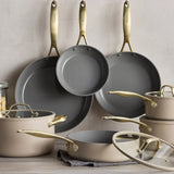 GreenPan 11-Piece Jewel Pro Collection Ceramic Nonstick Cookware Set – PFAS-Free- Color Taupe
