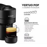 Nespresso Vertuo Pop ENV90.B Coffee Machine By De'Longhi – Black | Capsule Pod System, Fast Heat-Up, Smart Barcode Brewing, Espresso & Mug Sizes - Shoppers-kart.com
