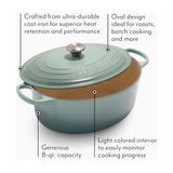Le Creuset Enameled Cast Iron Signature Oval Dutch Oven, 8 qt, Meringue