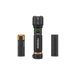 Duracell Durabeam Ultra Hybrid LED Flashlights,1500 Lumens, Rechargeable 3.7V/1800mAh battery or Duracell AAA - Pack Of 4, Built-In USB C Port