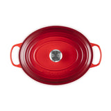 Le Creuset Signature Enameled Cast Iron Oval Dutch Oven – 8-Quart, Chip-Resistant Porcelain Enamel, Superior Heat Retention, Oven Safe, Made In France - Cerise