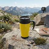 Thermo Travel Mug 400ml – Double Wall Insulated Travel Mug With Screw-On Lid & Slide Seal - Yellow