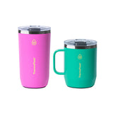 ThermoFlask Insulated Tumbler & Coffee Mug Set – Double Wall Stainless Steel Travel Tumbler with Leakproof Lid, Keeps Drinks Hot 12H | Cold 24H | 450ml Tumbler And 340ml Coffee Mug - Shoppers-kart.com