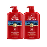 Old Spice Captain Body Wash for Men, Ocean Mist Scent, Long-Lasting Signature Fragrance, Shower Fresh 24/7, 987ml (33.4 Fl oz)