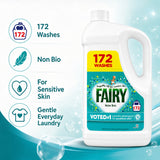 Fairy Non Bio Laundry Liquid, 172 Wash, 4.988L XXXL