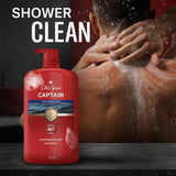 Old Spice Captain Body Wash for Men, Ocean Mist Scent, Long-Lasting Signature Fragrance, Shower Fresh 24/7, 987ml (33.4 Fl oz)