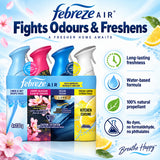 Febreze Air Freshener Spray, 4 Pack Variety Set, 230g Each, Linen & Sky, Cherry Blossom, Ocean Luxe, Fresh Lemon Kitchen