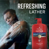 Old Spice Captain Body Wash for Men, Ocean Mist Scent, Long-Lasting Signature Fragrance, Shower Fresh 24/7, 987ml (33.4 Fl oz)