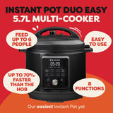 Instant Pot Duo Easy Multi-Cooker (8 in 1)- 5.7L