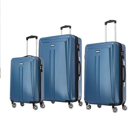 Samsonite Quantum DLX 3 Piece Hardside Expandable Spinner Luggage Set – Blue