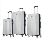 Samsonite Quantum DLX 3 Piece Hardside Expandable Spinner Luggage Set – Silver