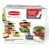 Rubbermaid Brilliance Food Storage Containers with Lids - 16 Piece Set