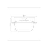 Tramontina Trento 24cm 4L Black Enameled Cast Iron Dutch Oven