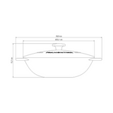 Tramontina Trento 32cm 5L Black Enameled Cast Iron Wok