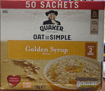 Quaker Oats Gold Syrup Individually packed Ready In 2 Minutes Oat sachets 50 x 36g