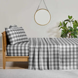 Pendleton 300 Thread Count Cotton King Size Bed Sheet Set Pack Of 6 (Lakeview Plaid Gray-Blue) - Shoppers-kart.com