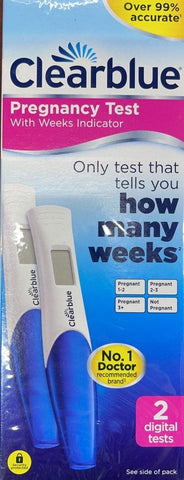 Pregnancy Test - Clearblue Digital with Weeks Indicator, 2 Digital Test