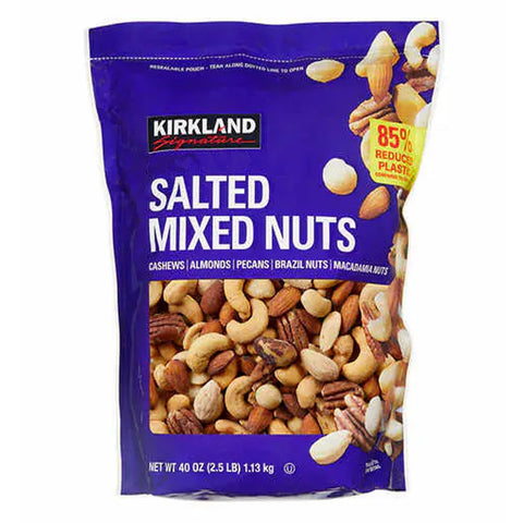 Kirkland Signature Salted Mixed Nuts 1.13Kg (Cashews, Almonds, Brazilian Nuts, Pecans, Macadamia Nuts)