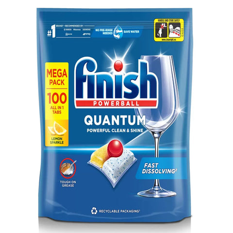 Finish Powerball Quantum Dishwasher Tablets  100 Pack