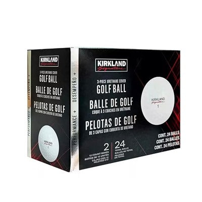 Kirkland Signature Performance Plus 3-Piece Urethane Covered Golf Ball (2 Dozen, 24 Balls)