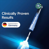 Oral-B Pro Cross Action Replacement Brush Heads For Oral-B Electric Toothbrushes, Angled Bristles For Effective Plaque Removal, Compatible With Most Oral-B Rechargeable Handles - Pack Of 10