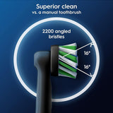 Oral-B Pro Cross Action Replacement Brush Heads For Oral-B Electric Toothbrushes, Angled Bristles For Effective Plaque Removal, Compatible With Most Oral-B Rechargeable Handles - Pack Of 10