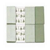 Caro Home 8-Piece Kitchen Towels Set, 100% Cotton Dish Towels & Tea Towels
