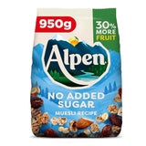 Alpen No Added Sugar Muesli - 950g | 30% More Fruit, Crunchy & Chewy Spoonfuls With Juicy Raisins, Roasted Nuts & Rolled Oats