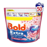 Bold Extra Pods Washing Liquid Laundry Detergent Capsules, Cherry Blossom & Rose Water, Extra Stain And Odor Removal, With Built-In Lenor Softener
