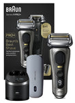 Braun Series 9 Pro+ 9575cc Wet & Dry shaver with 6-in-1 SmartCare center and PowerCase, Noble Metal