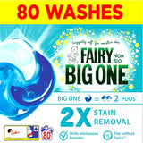 Fairy Non Bio Big One Pods, With Whiteness Booster, 2X Stain Removal, Fast Dissolving