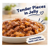 Felix As Good As It Looks Cat Food in Jelly Variety Pack – Beef, Tuna, Salmon & Chicken, 38 Pouches x 85g Available