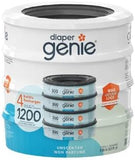 Diaper Genie 4 Refills Recharges x 300-1200 Count, Unscented - Shoppers-kart.com