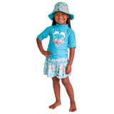 UV SKINZ Girls 3 Piece Swim Set- Light Blue