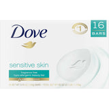 Dove Sensitive Skin Unscented Beauty Bar Soap 106g, Pack of 3