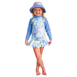 UV SKINZ Girls 3 Piece Swim Set- Purple