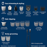 Philips Norelco Multigroom Series 7000, Mens Grooming Kit - NO Blade Oil Needed, MG7910/49