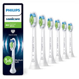 Philips Sonicare W2 Optimal Standard Brush Heads, Click-On, BrushSync Enabled, Pack Of 6 - HX6066/88 - Shoppers-kart.com