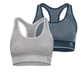 Puma Performance Sprots Bra- Active Support - 2 Pack- White & Blue