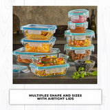 Snapware Pure Pyrex 18-Piece Glass Food Storage Set, microwave, oven, refrigerator, freezer & dishwasher safe - Shoppers-kart.com
