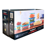 Snapware Pure Pyrex 18-Piece Glass Food Storage Set, microwave, oven, refrigerator, freezer & dishwasher safe - Shoppers-kart.com