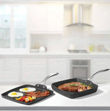 Starfrit The Rock Grilling Pan And Griddle Pan Set Black 54cm