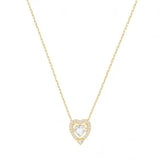 SWAROVSKI Sparkling Dance Heart Necklace - Gold #5284190