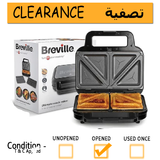 Breville 3-in-1 Ultimate Snack Maker | Deep Fill Toastie Maker, Waffle Maker & Panini Press | Removable Non-Stick Plates | Black & Stainless Steel [VST098] -- Clearance
