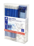Staedtler Pencils Norica Graphite HB2 Graphic 101 Piece 50 Pencils + 1 Pencil Sharpener + 50 Eraser Caps HB