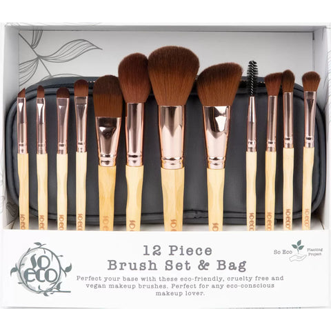 So Eco Cosmetic 12 Piece Brush Set & Bag