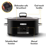 Crockpot CSC093 TimeSelect Digital Slow Cooker Black 5.6L