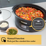 Crockpot CSC093 TimeSelect Digital Slow Cooker Black 5.6L