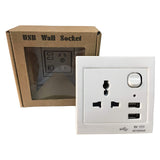 USB Wall Socket with Dual USB Charging Port Wall Charger 5V- 1000mA,2000mA (White). - Shoppers-kart.com